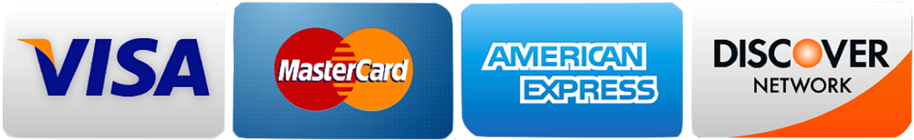 Visa, Mastercard, American Express, Discover